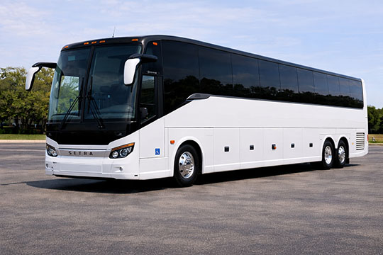 56-passenger charter bus available for charter in Hibbing, MN